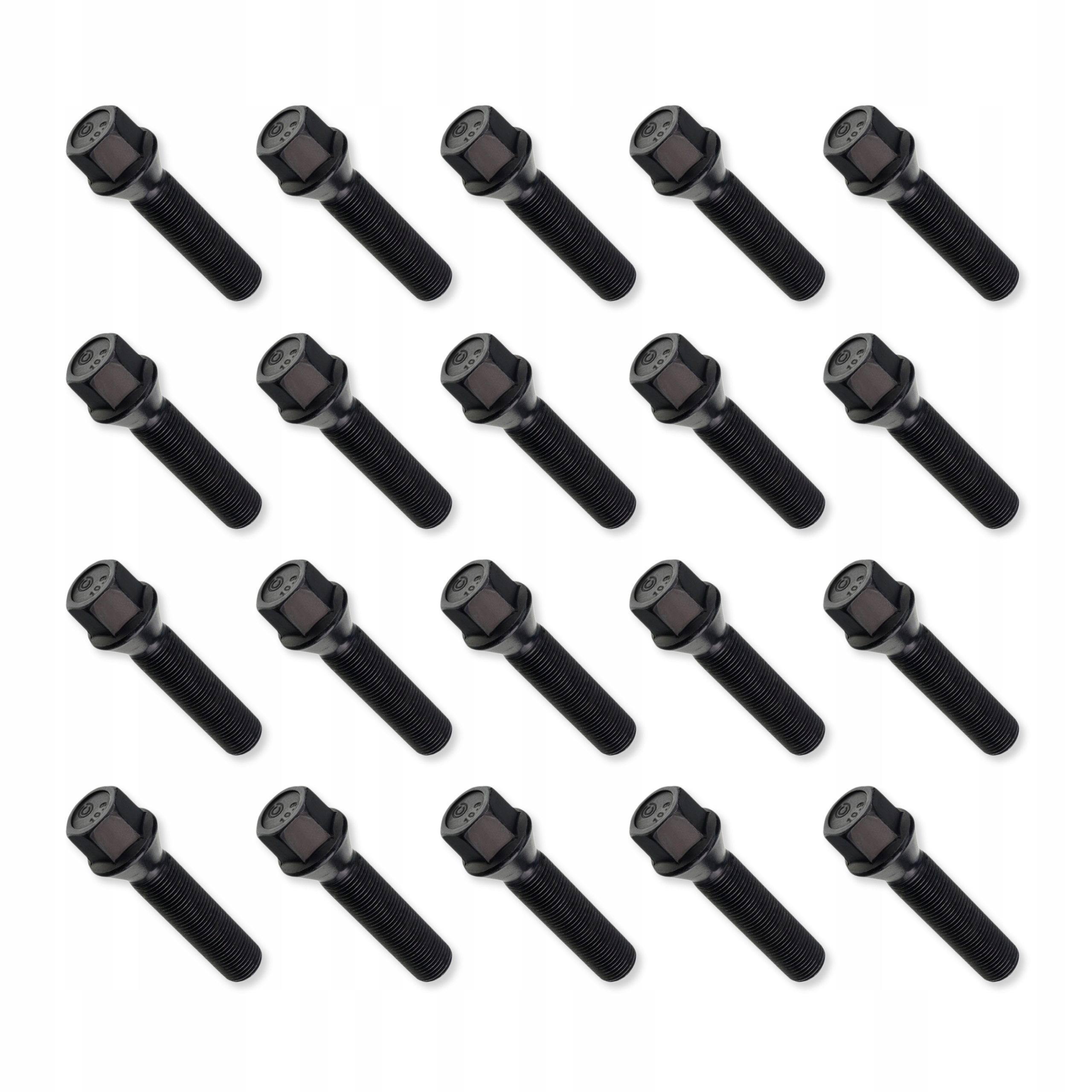 Černé Šrouby M14X1,25 50MM Klíč 17 Pro Kola Hliníkových Ráfků Carbonado