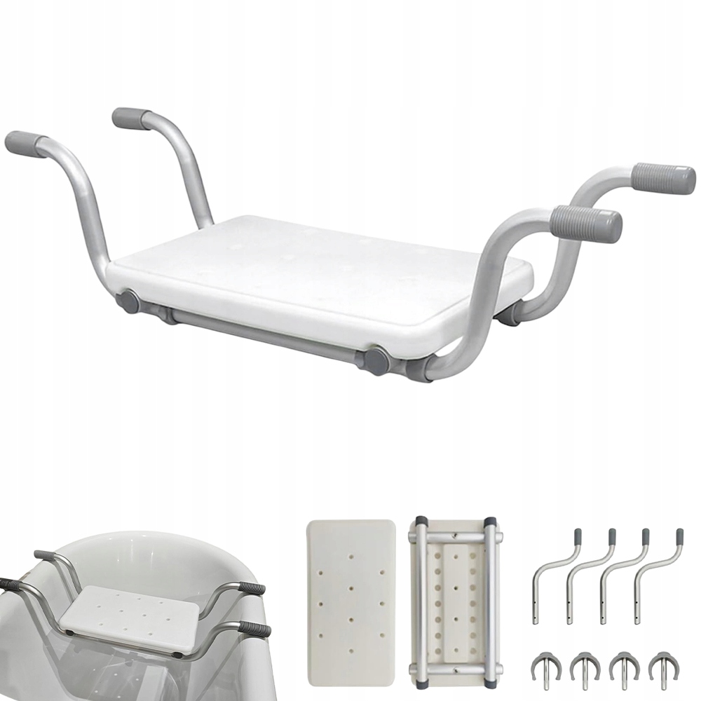Ławka Wgłębna Wanny Regulowana Bezpieczna Kąpiel Aluminiowa