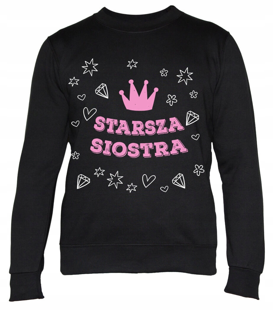 Dámská Mikina Big Sister Black M, Dárek pro dívku