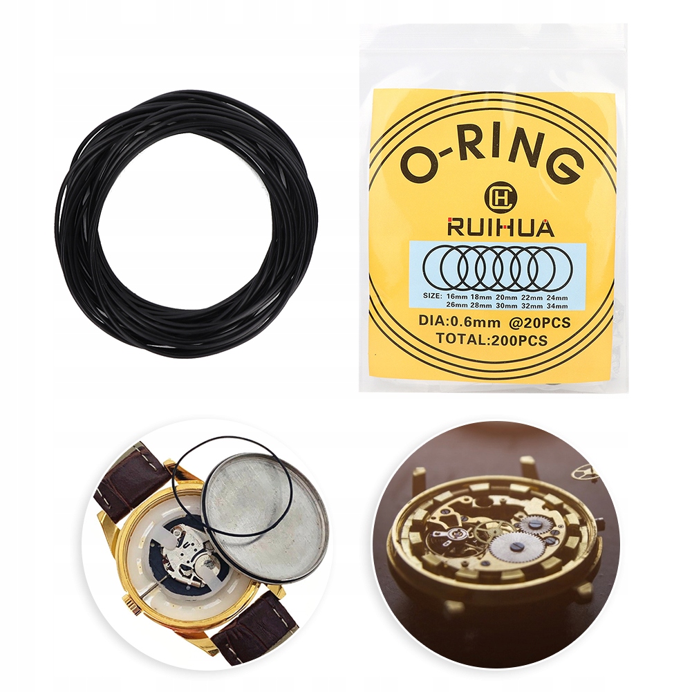 200 X ПРОКЛАДКИ ДЛЯ ЧАСОВ 0,6 ММ 16-34 ММ