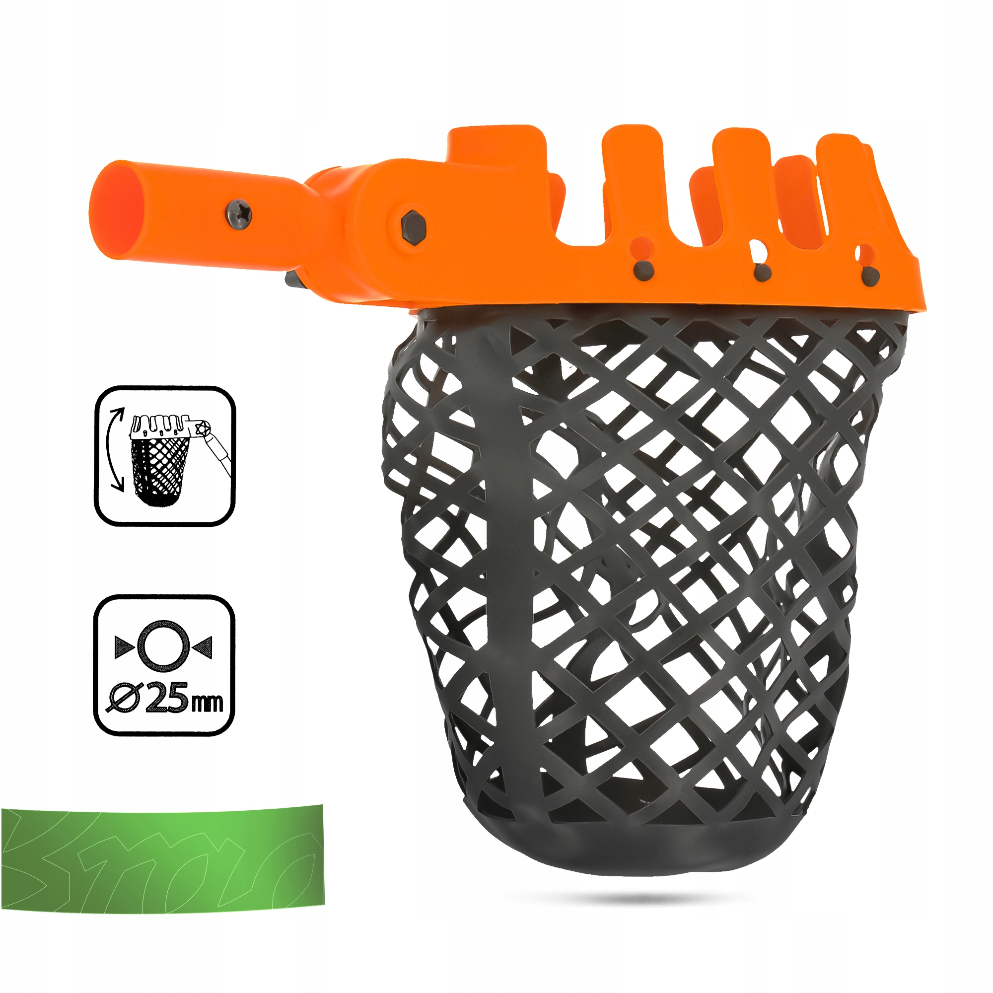 Zbierak OWOCÓW JABŁEK Zrywak Zrywacz Kosz Siatka Zrywania Chwytak Podbierak Typ przystawka