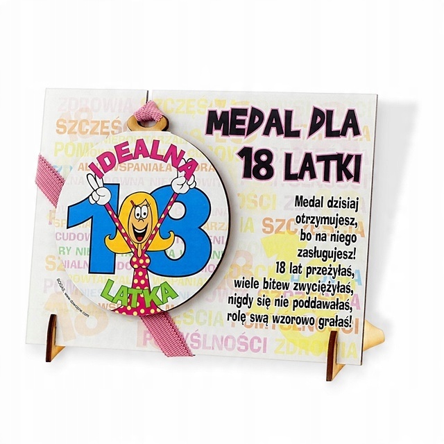 

Medal na 18stkę stke nastke dla Dziewczyny