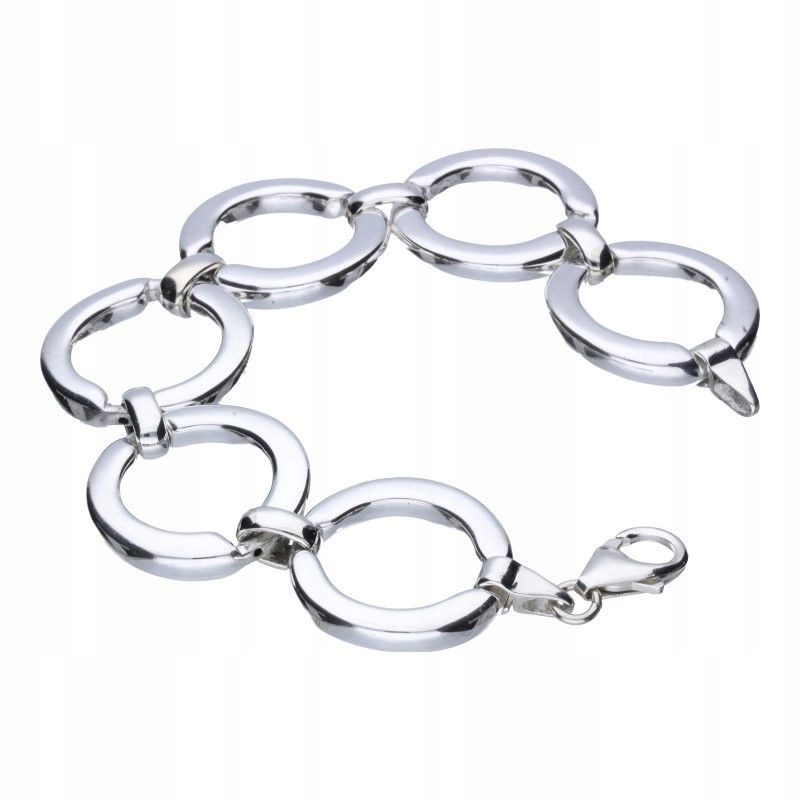 Elektroformovaný náramek stříbro 925 kroužky 19,3g jako dárek