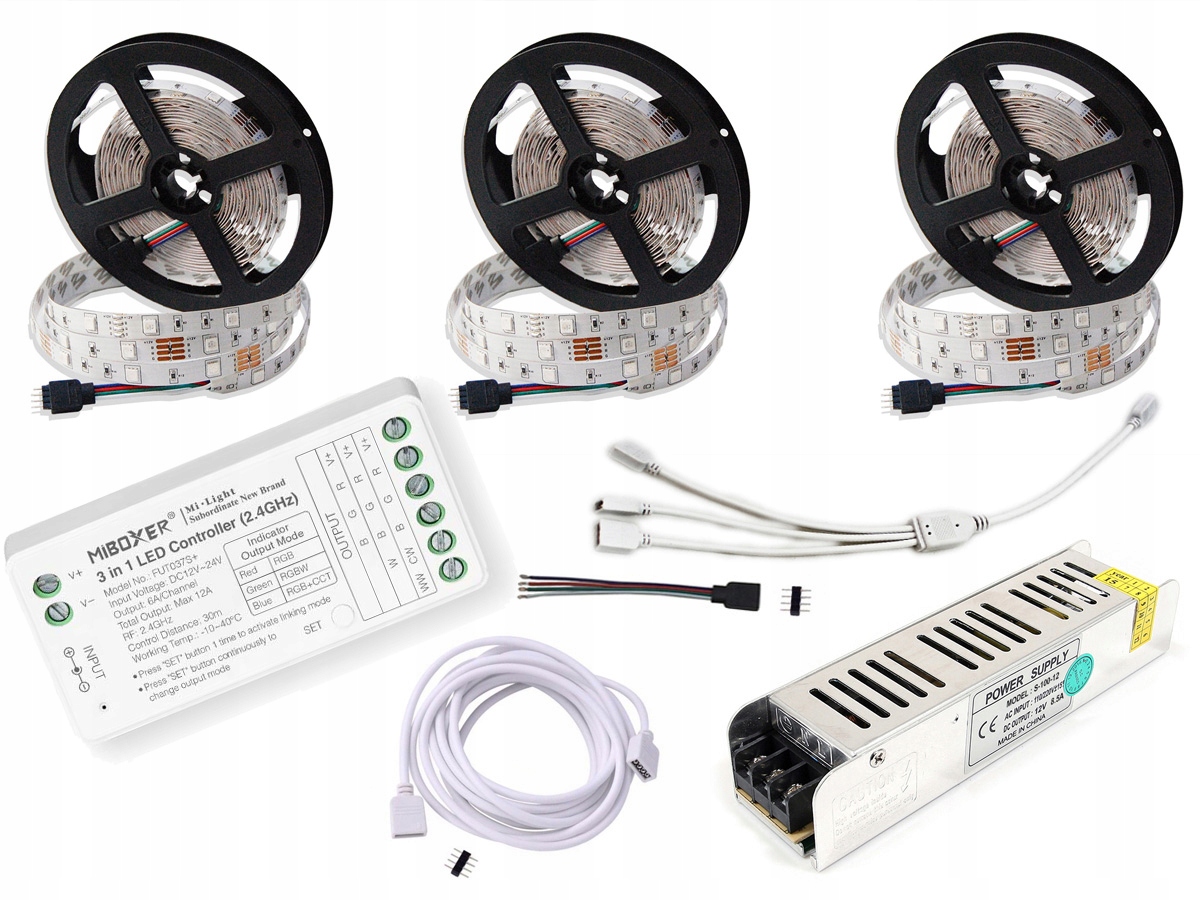 Zónový Set pro FUT037 Mi-Light Led 15 m Rgb Bílá Páska 5050