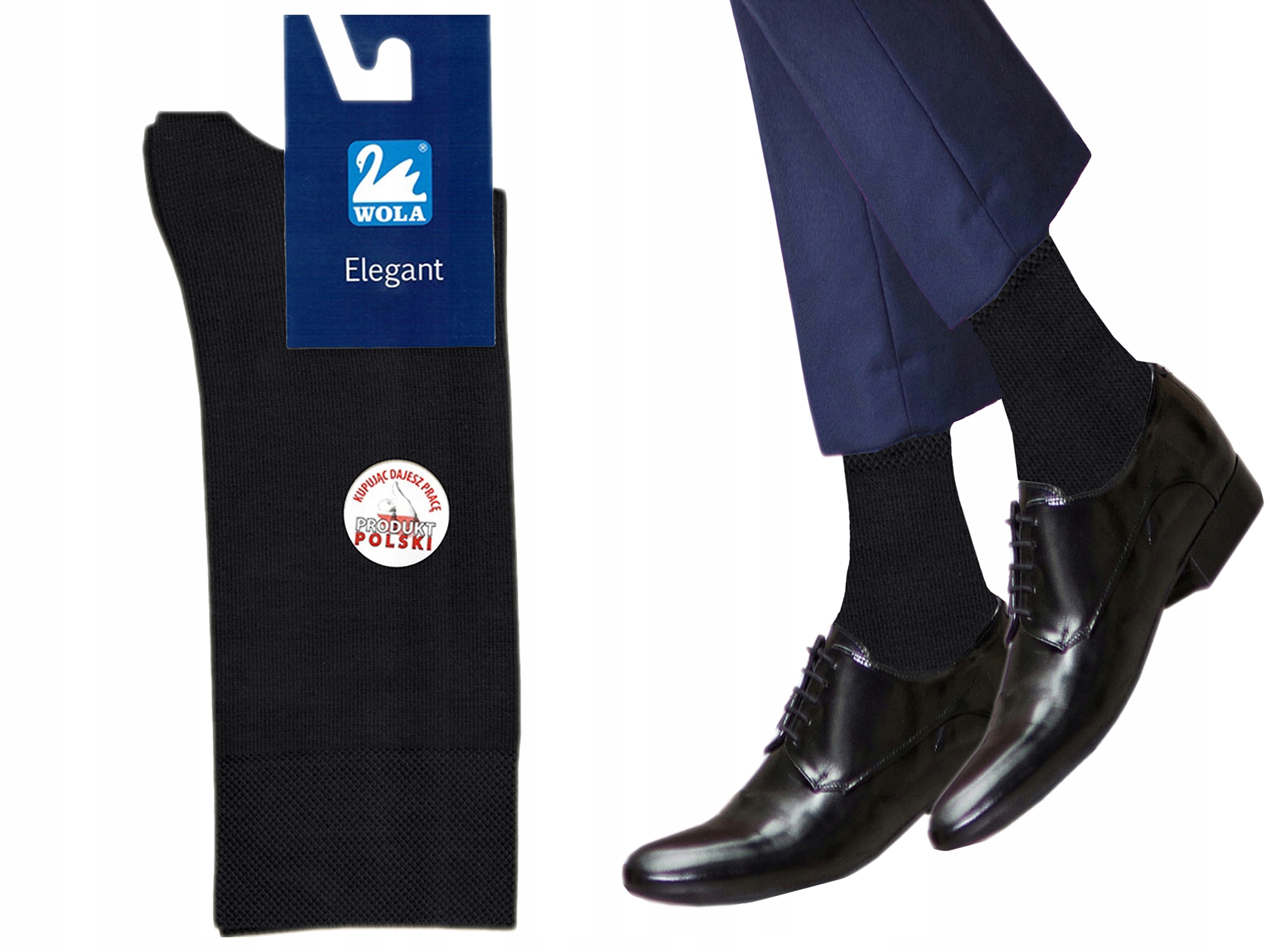 

Skarpetki garniturowe Wola Elegant, navy B90 42-44