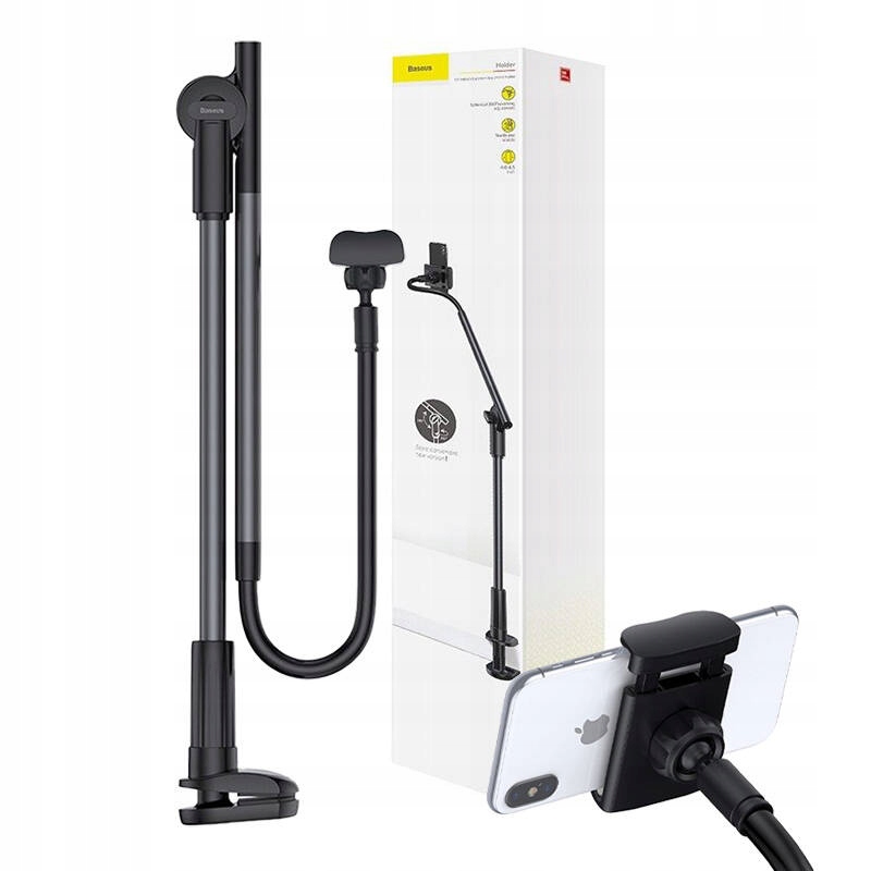 BASEUS ELASTYCZNY UCHWYT Z KLIPSEM NA TELEFON STABILNY BEZPIECZNY TRWAŁY