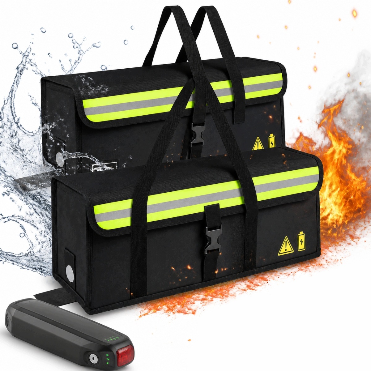 2x Torba Ochronna Na Baterie Akumulator E-bike Ognioodporna Do 2300°C