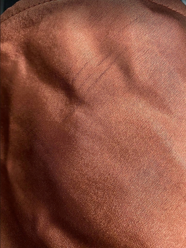 SPÓDNICA SATYOWA BRĄZOWA PROSTA MINI Płeć kobieta