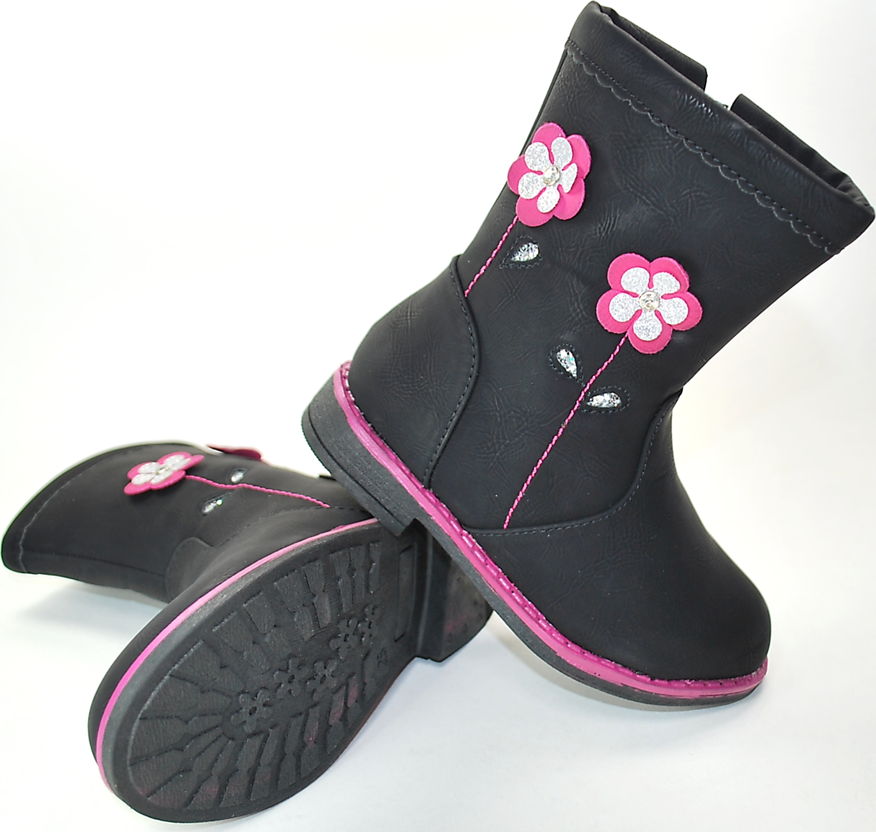 CZARNE DELIKATNIE OCIEPLANE BOTKI KOZAKI zamek r24 Marka Inna marka