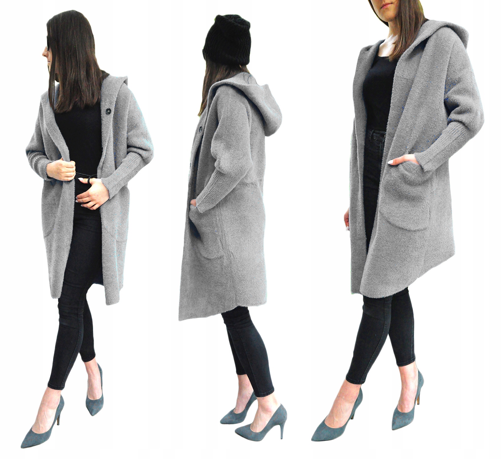 

Płaszcz Kurtka Alpaka Narzutka Wełna 5 Kolorów Uni