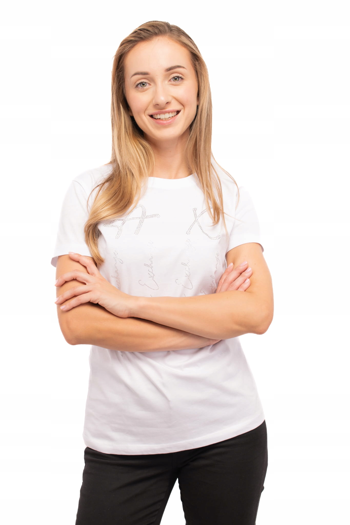 Dámské tričko Armani Exchange 6DYT53 YJ3RZ bílé Xs