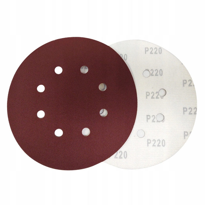 

Krążki na rzep 180 mm P220 papier otwory 10 szt