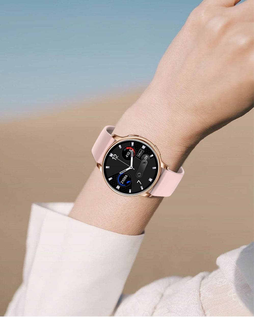 PIĘKNY SMARTWATCH ZEGAREK DAMSKI TEMPERATURA PULS Model inny