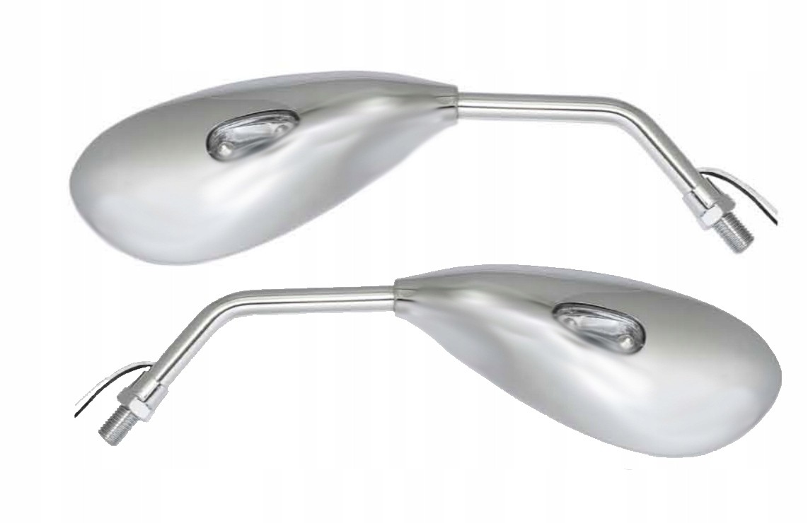 209-10001 - СЛЬОЗОТОЧИВІ ДЗЕРКАЛА ЗІ СВІТЛОДІОДНИМИ ПОВОРОТНИКАМИ ХРОМОВАНІ