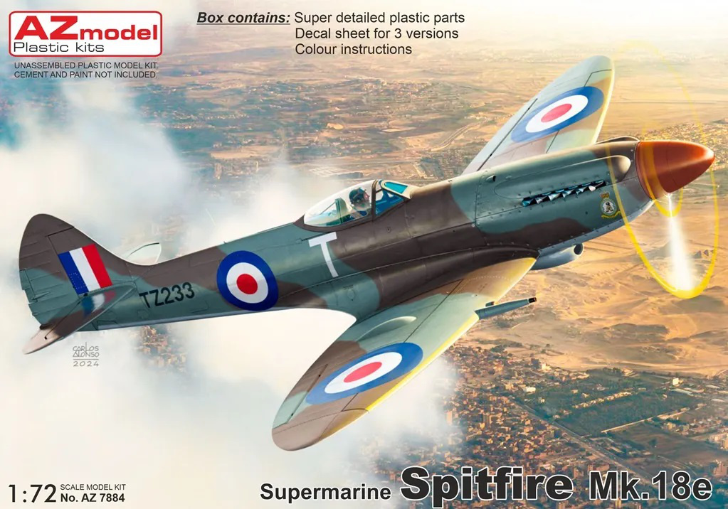 Supermarine Spitfire Mk.18e AZmodel Az 7884 měřítko 1/72