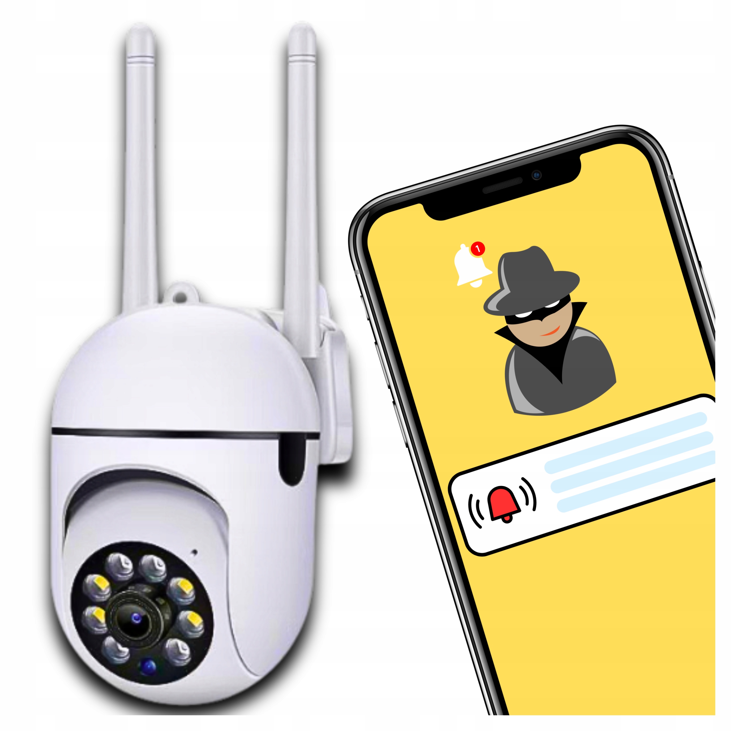 Ip Kamera Wifi Venkovní Otočná Full Hd Fhd Pohybový Senzor Živý Náhled