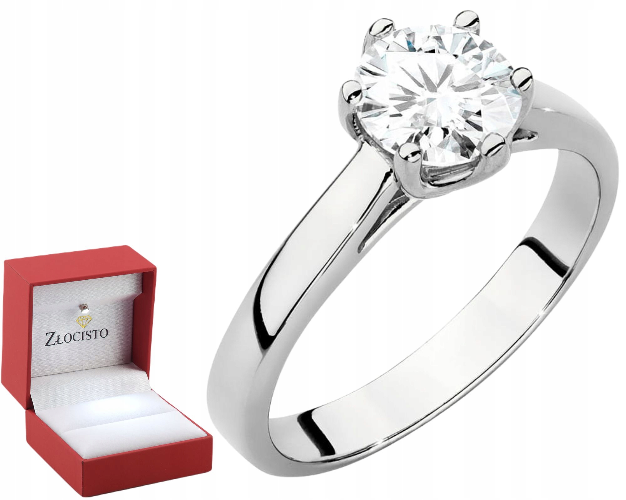 Prstýnek Z Bílého Zlata S Laboratorním Briliantem 585, Každá Velikost