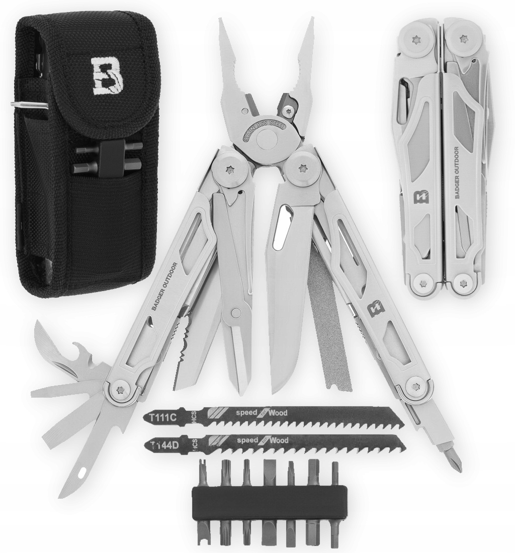 Multitool Narzędzie Wielofunkcyjne survival Edc Badger Outdoor Claw 20 w 1