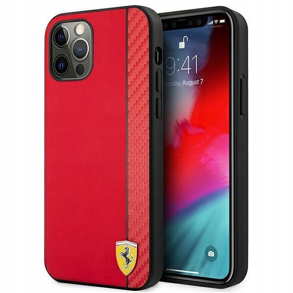 Etui Ferrari iPhone 12 Pro Max czerwony On Track