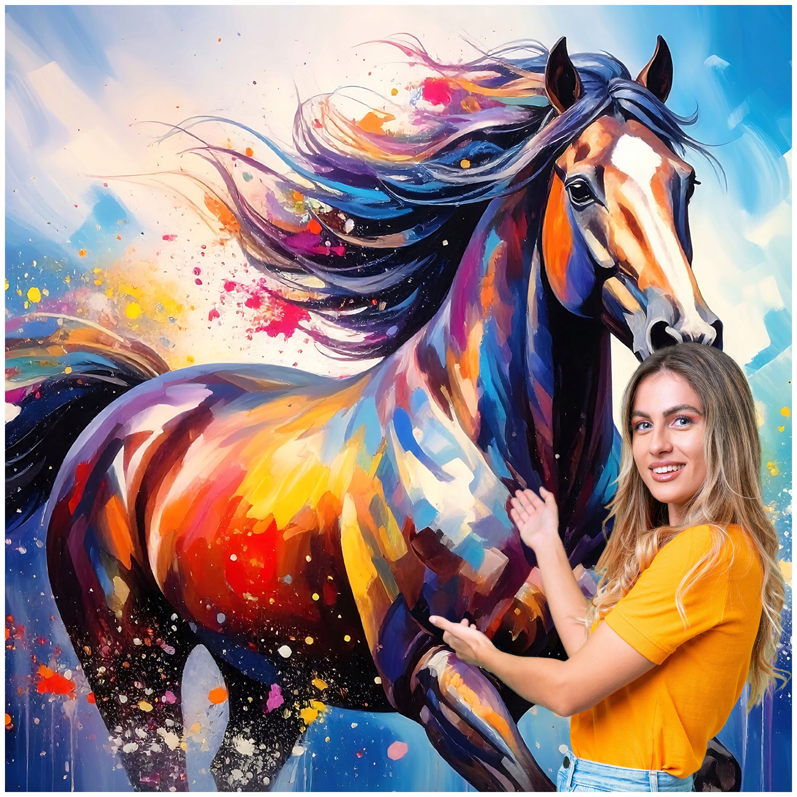 Fototapeta 3D Zvieratá Kôň Kone 392x280 KK06F