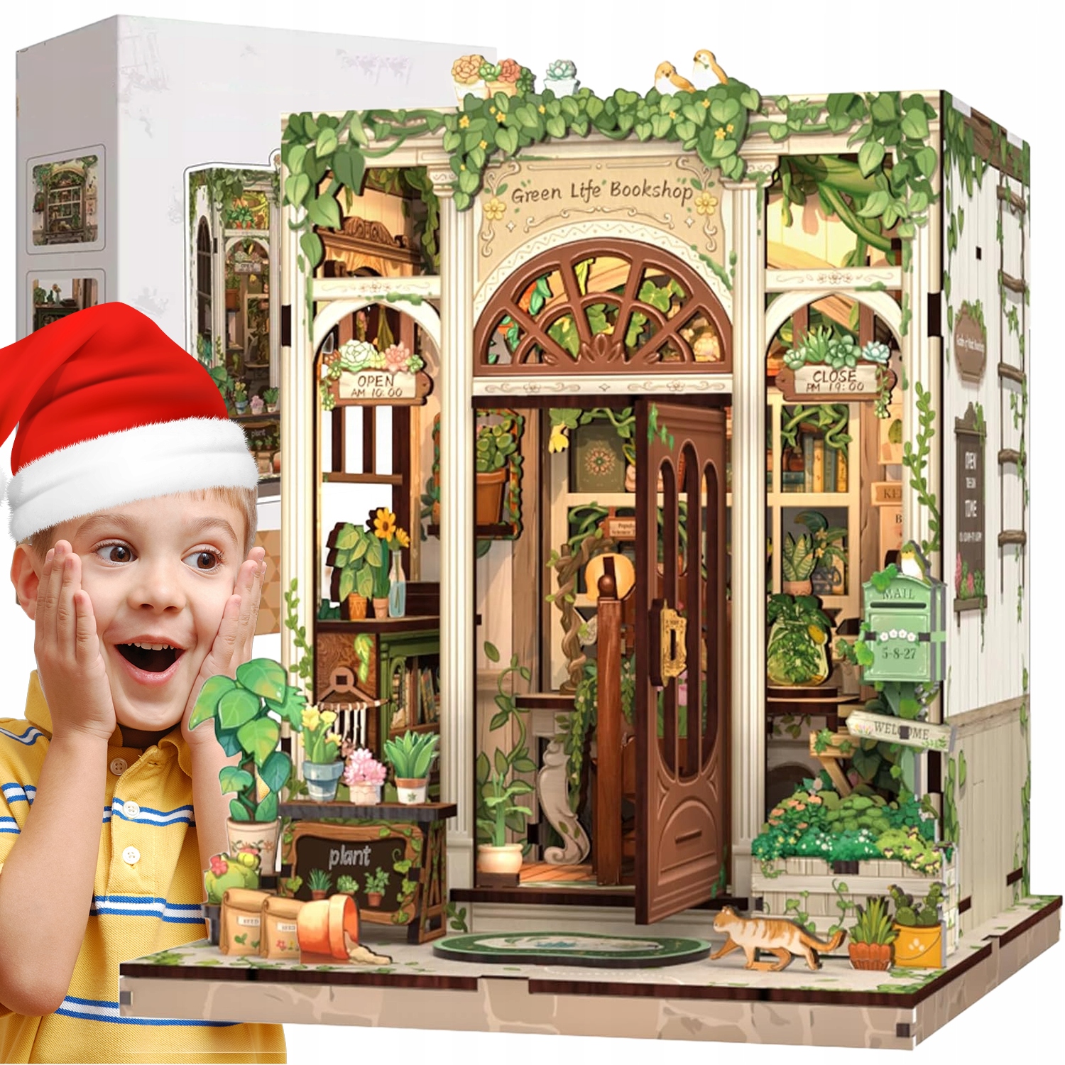 Domek Księgarnia Diy Zestaw Drewniany 3D Dekoracja Książki 199PCS