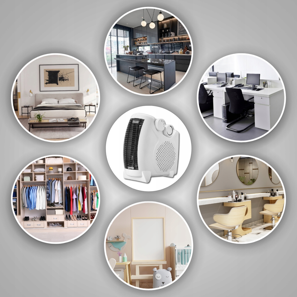 WENTYLATOR PODŁOGOWY WIATRAK CHŁODZĄCY DO POKOJU DO DOMU 2000W FARELKA Stan opakowania oryginalne