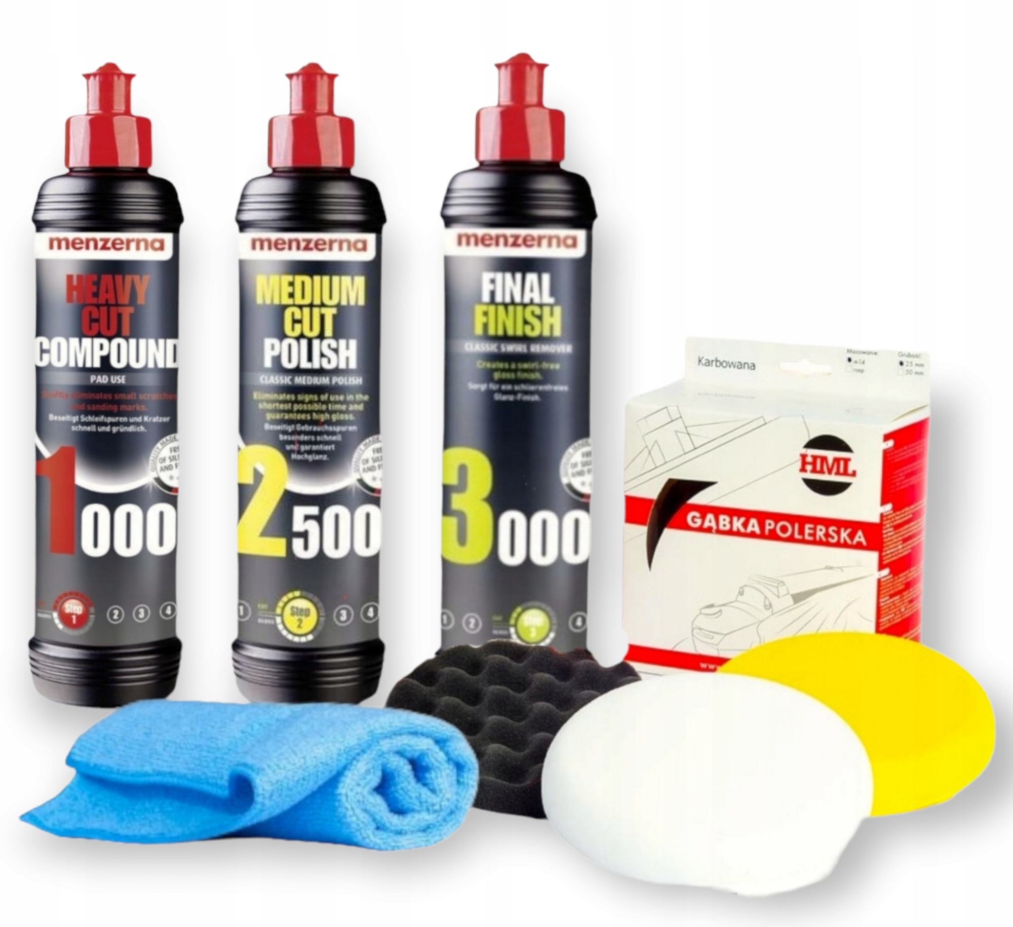 

Zestaw Past Polerskich Menzerna 1000 2500 3000 Pad