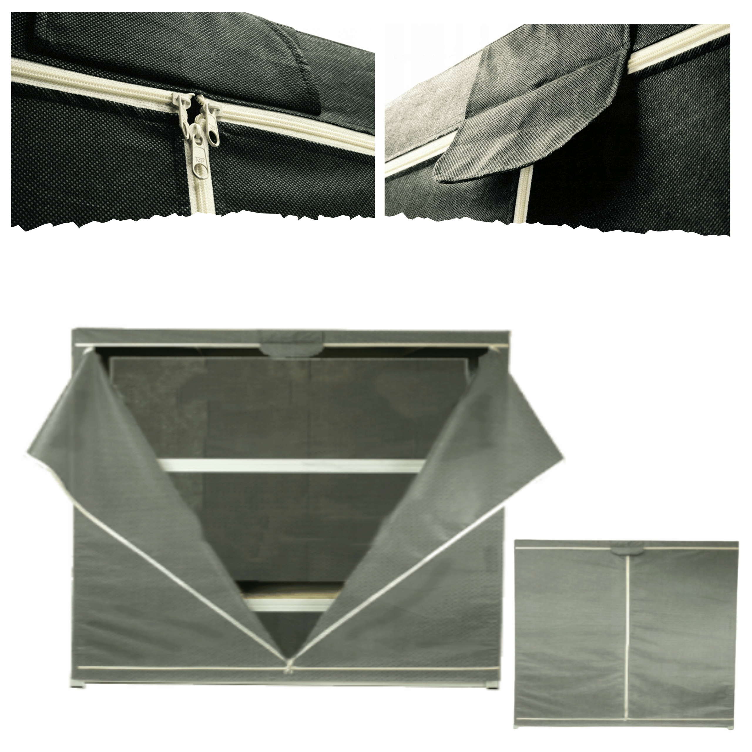 Ochranný obal na regál 90X180X40 cm pouzdro na stojan Šedé Trvanlivé