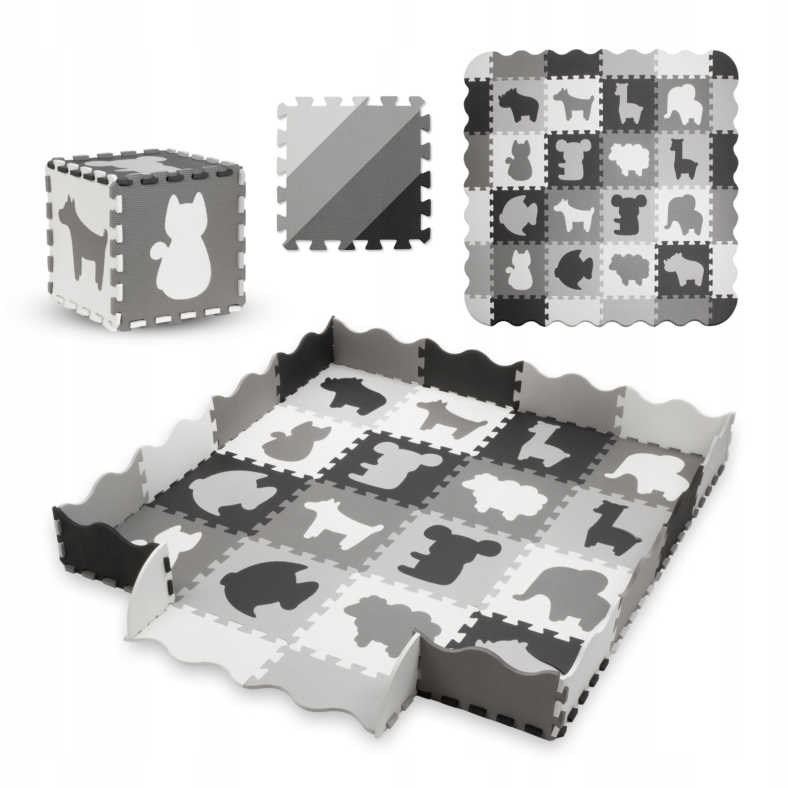 

Mata edukacyjna puzzle piankowe 3D Zoo XXL Kidwell