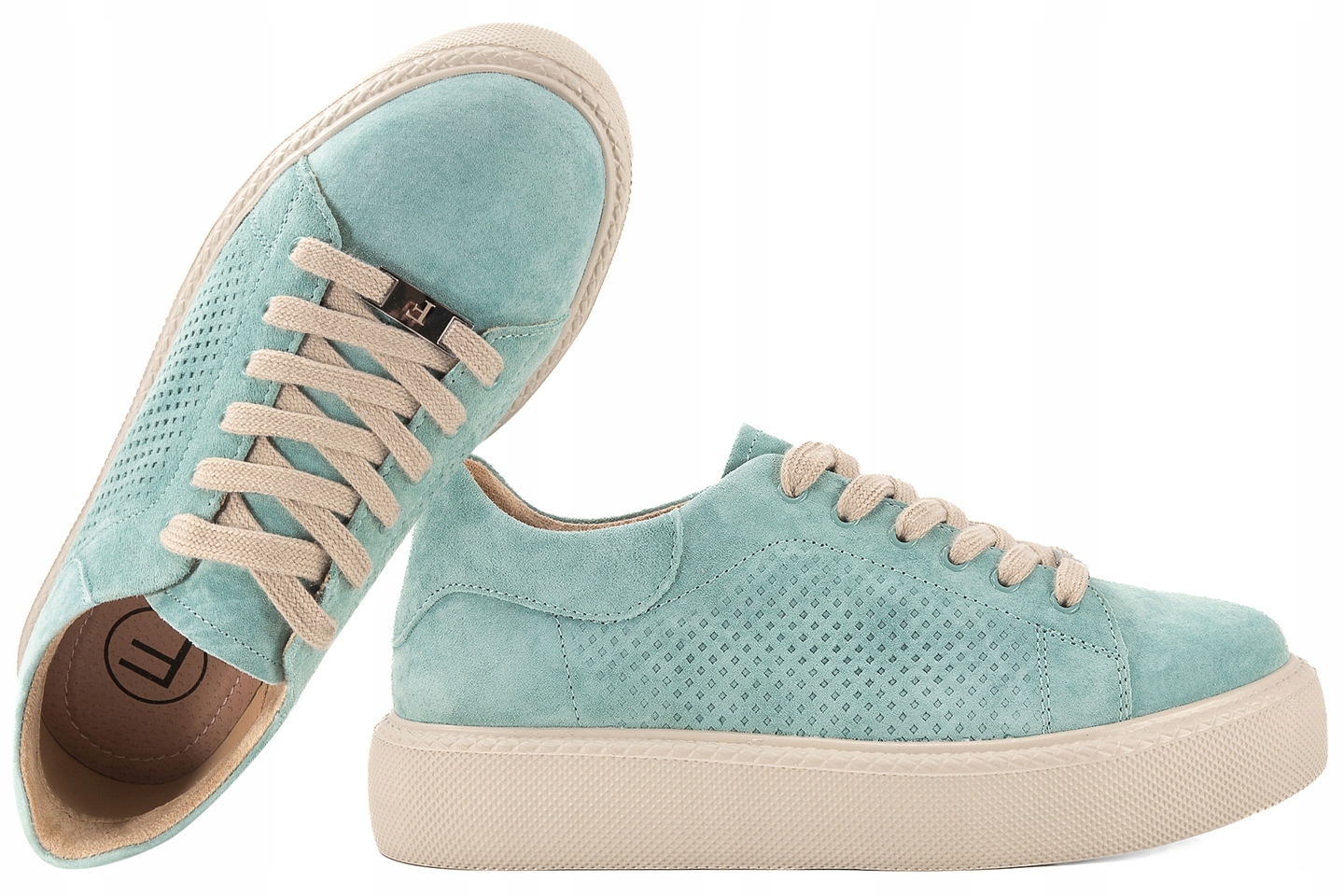 Filippo DP7502 Dámské Polobotky Tenisky Na Platformě Kožené, mátové, velikost 39