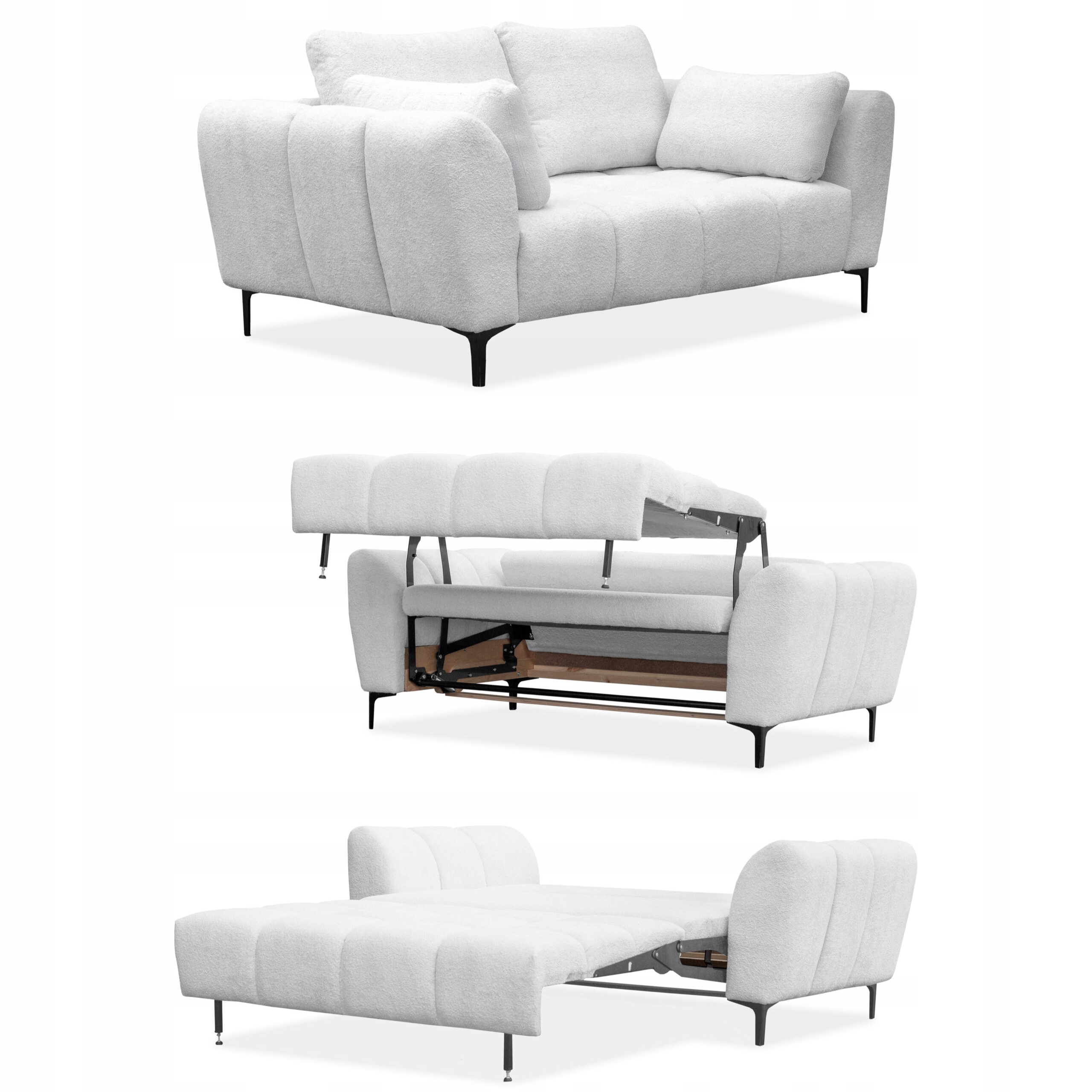 Dvoumístná Rozkládací Pohovka Rozkládací Versailles Funkce Spaní Candy Boucle