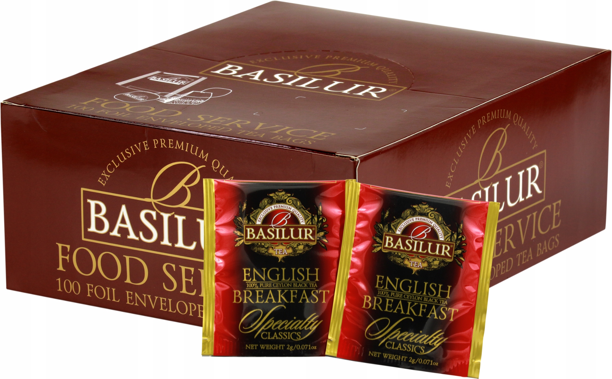 Levně 100% černý čaj Ceylon Basilur English Breakfast 100 x 2 g Obálky
