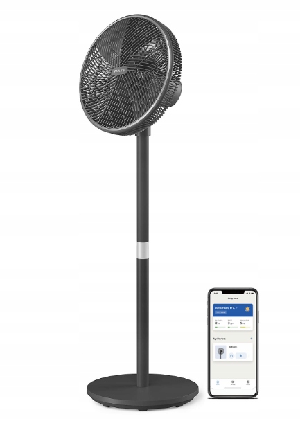 Podlahový ventilátor Philips CX3550/01 48W 46 dB Časovač Aplikácia čierny
