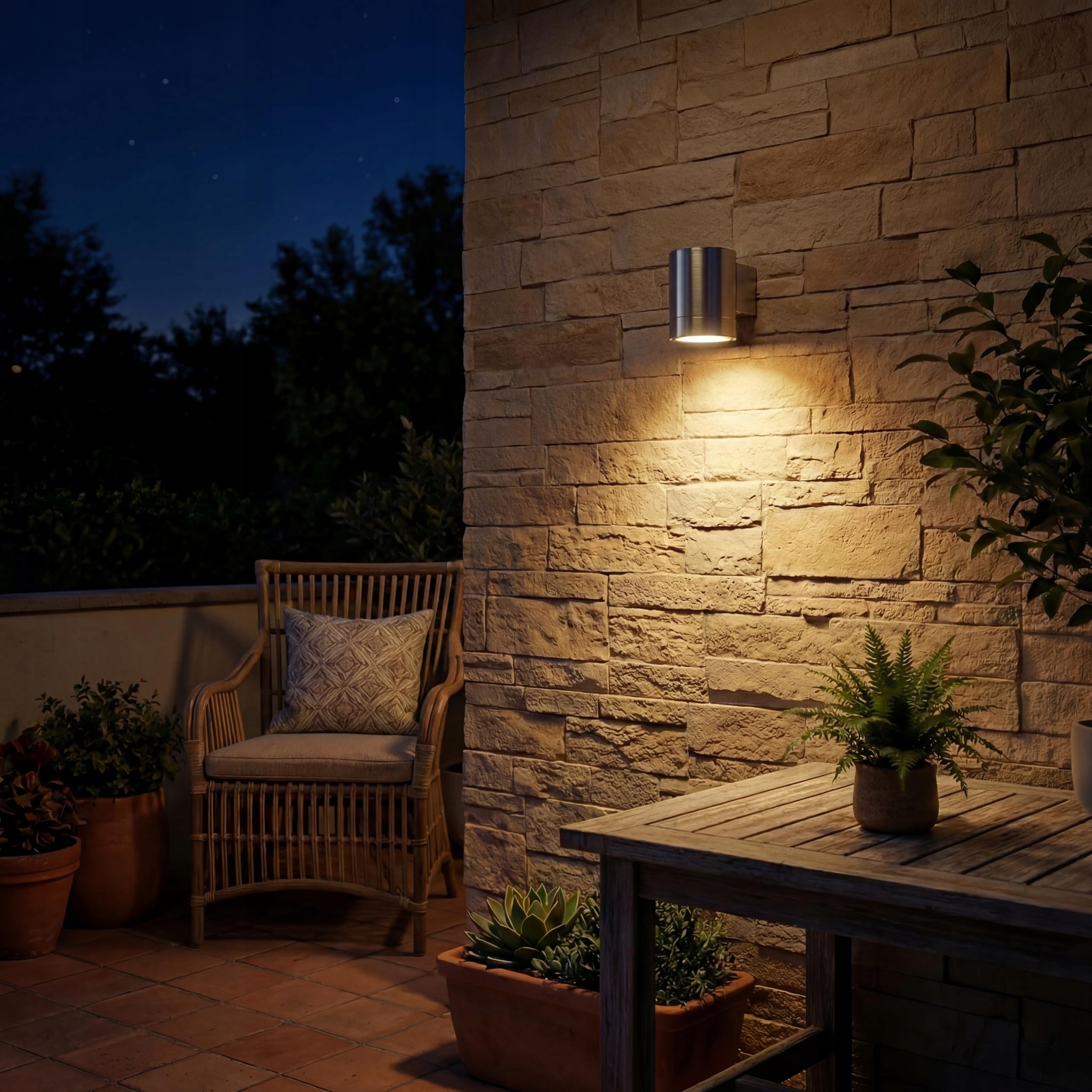 Solarna Lampa Ścienna LED Stalowa Bezprzewodowa IP44 SMARTWARES — miniatura 2