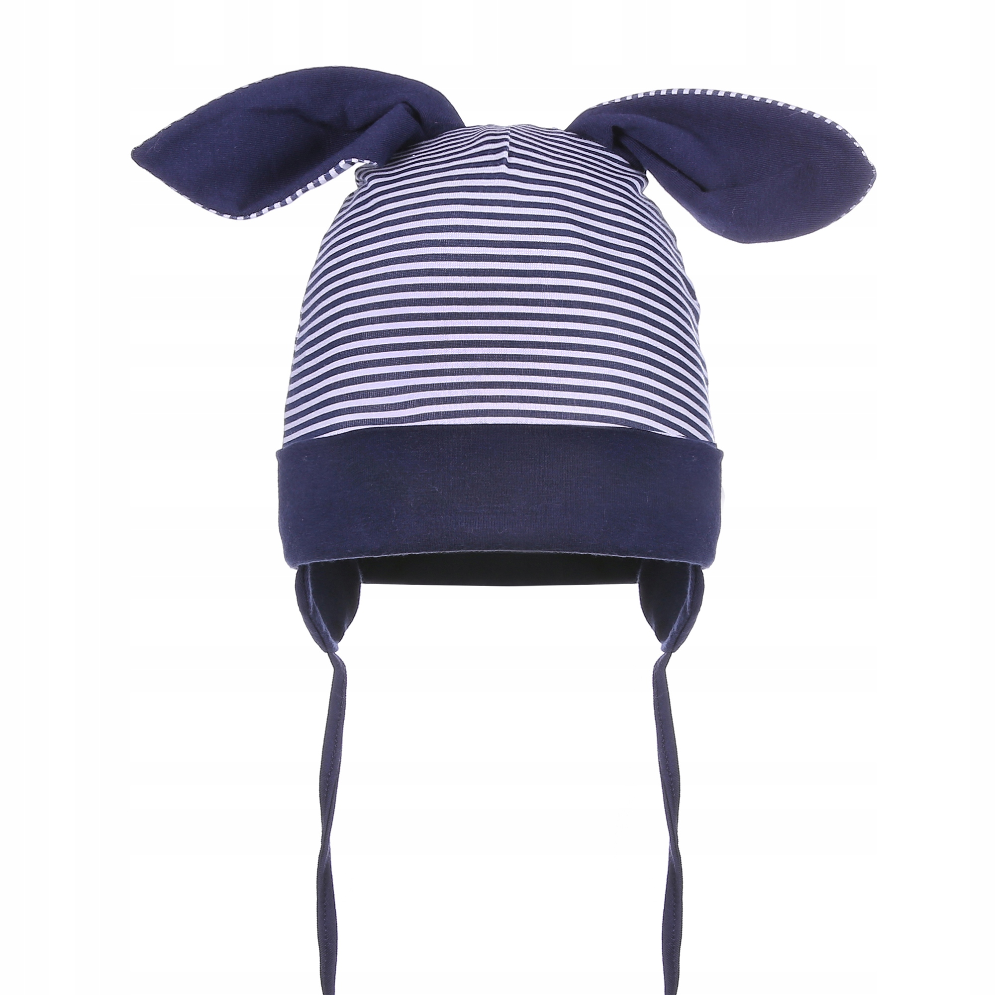 

Czapka Dziecięca Wywijana Wiązana Z Uszami R.38