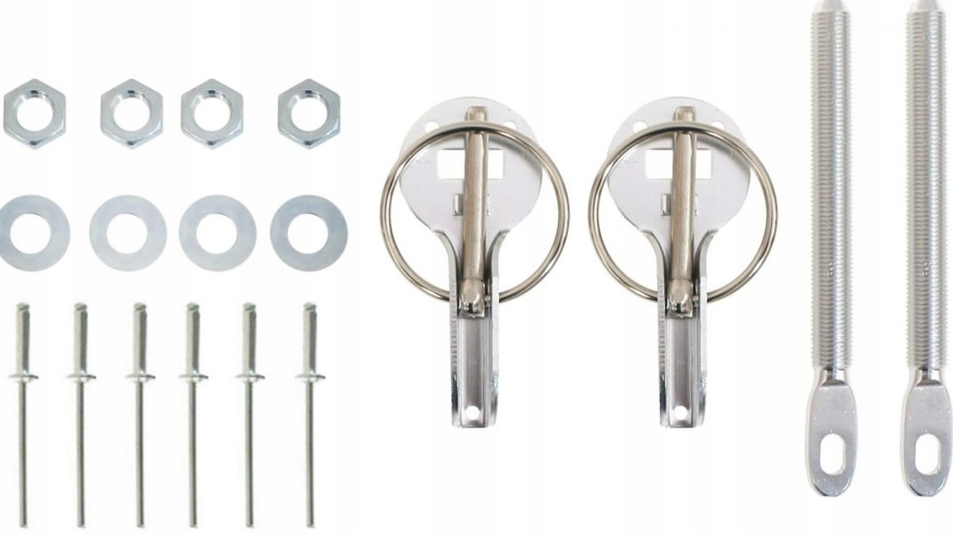 ZAPINKI MASKI KOMPLET UNIWERSALNE SREBRNE EPMAN