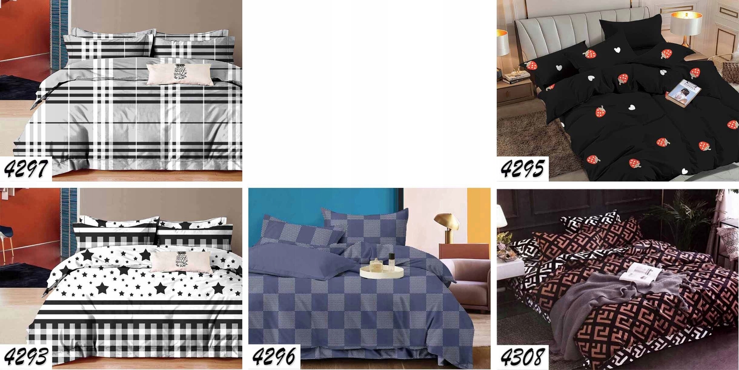 POŚCIEL KOMPLET SYPIALNIA 160x200 BAWEŁNA SATYNOWA 2X POSZEWSKI 70x80 WZORY Marka Cotton world