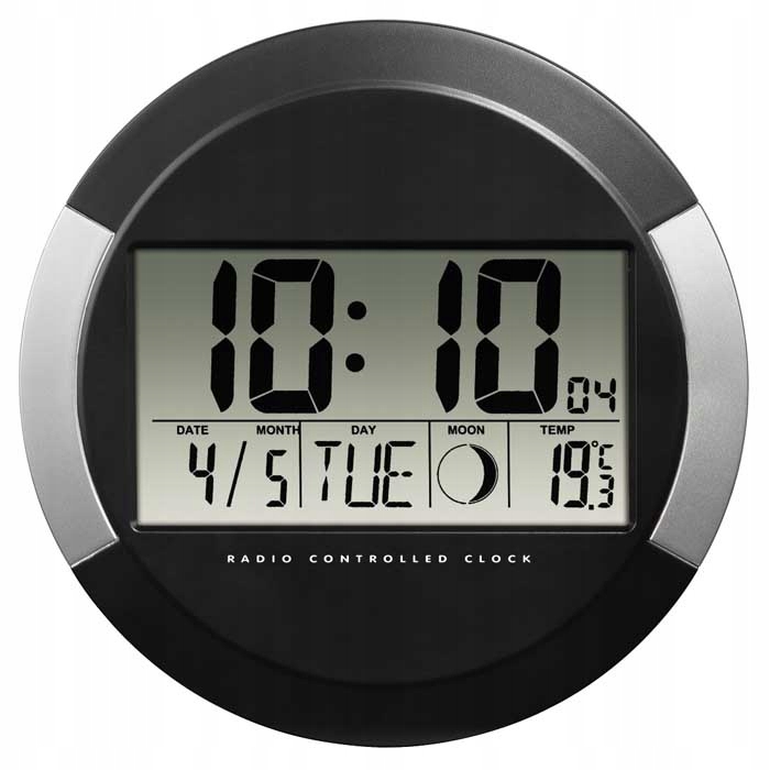 

Zegar Elektroniczny Ścienny Dcf PP-245 Black Hama