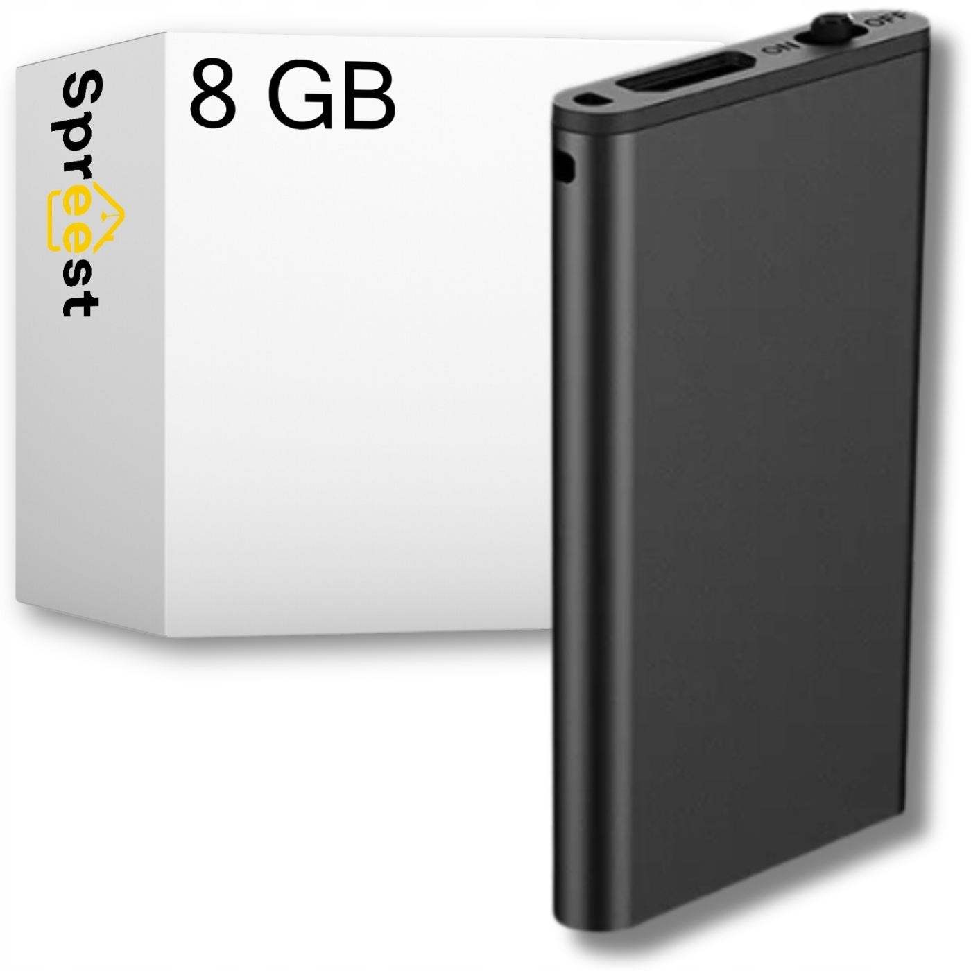 Špionážní Diktafon Mini Digitální Odposlech Malý Flash Disk 8 Gb Sluchátka