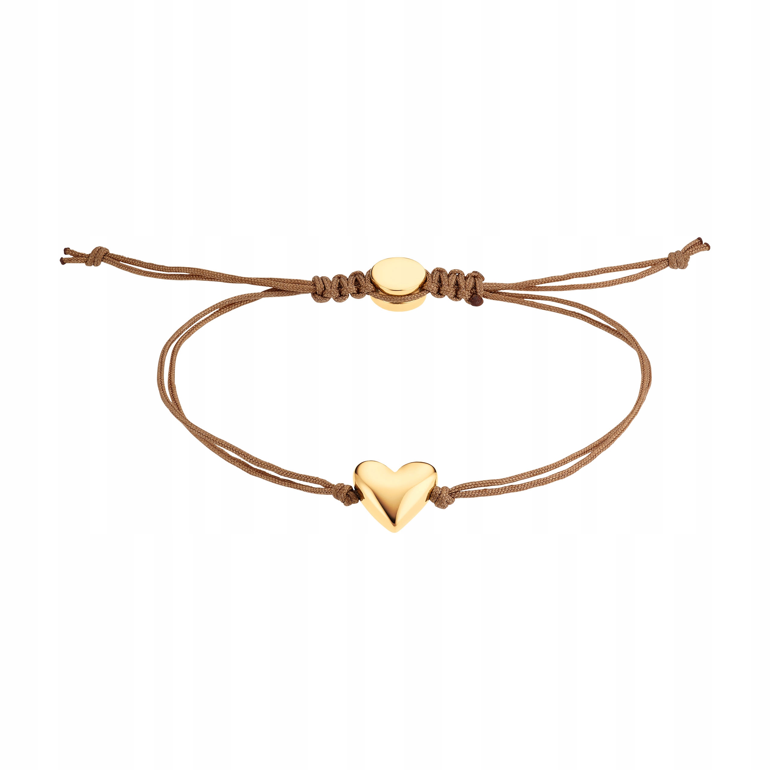 Magnetický náramek na šňůře Srdce Zlaté Regulovatelné Dámské