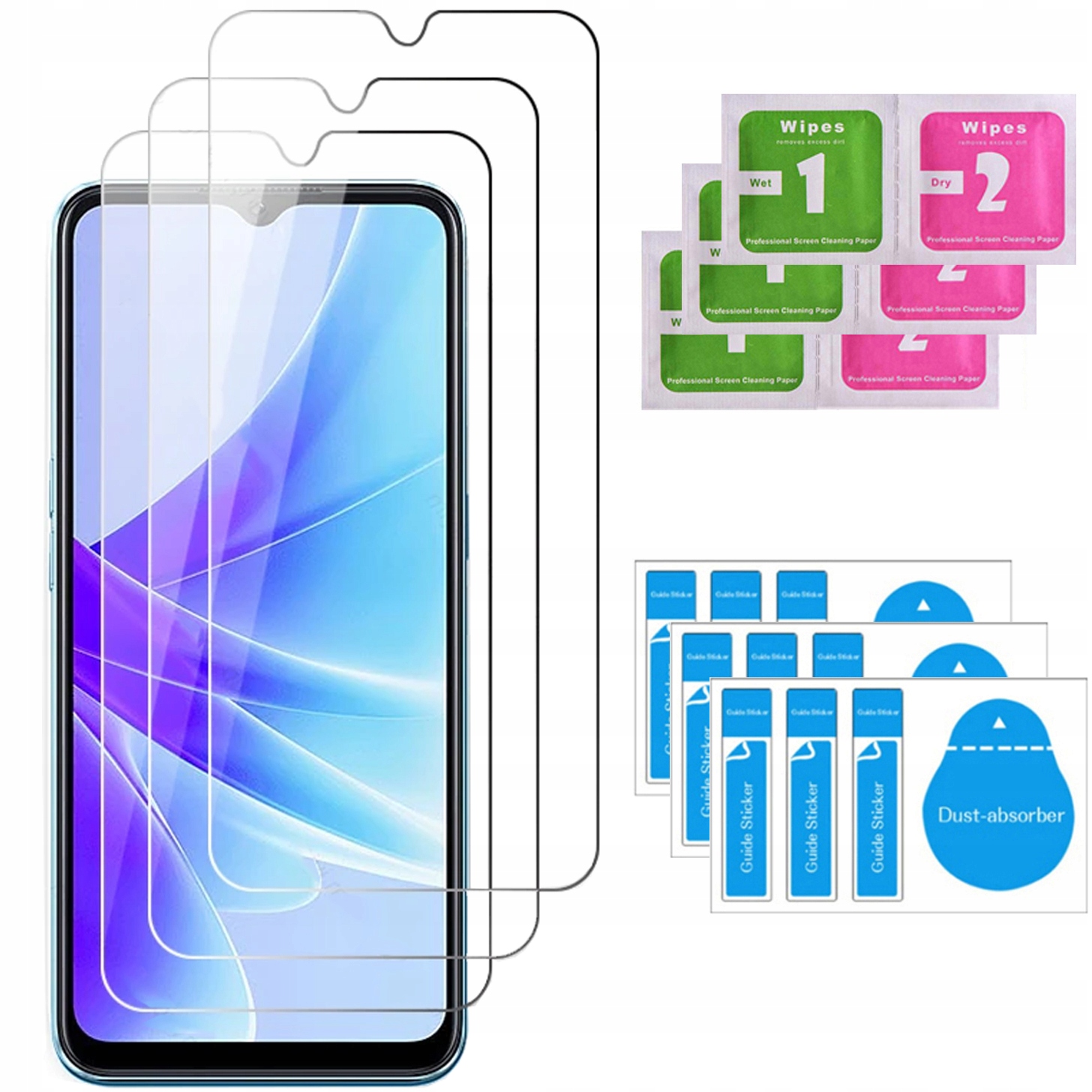 

3x Szkło Hartowane 9H Szybka do Oppo A57 4G A57S