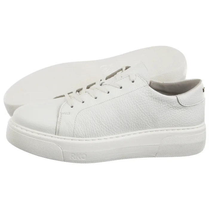 Polobotky Kožené na platformě Dámské Ryłko Bílé 0RRY3_X_ _4NM