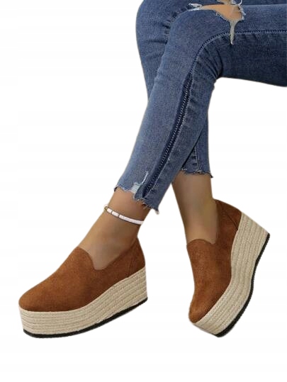 Shein Dámské Espadrilky Na Vysoké Platformě, Hnědé, 39 1 Db