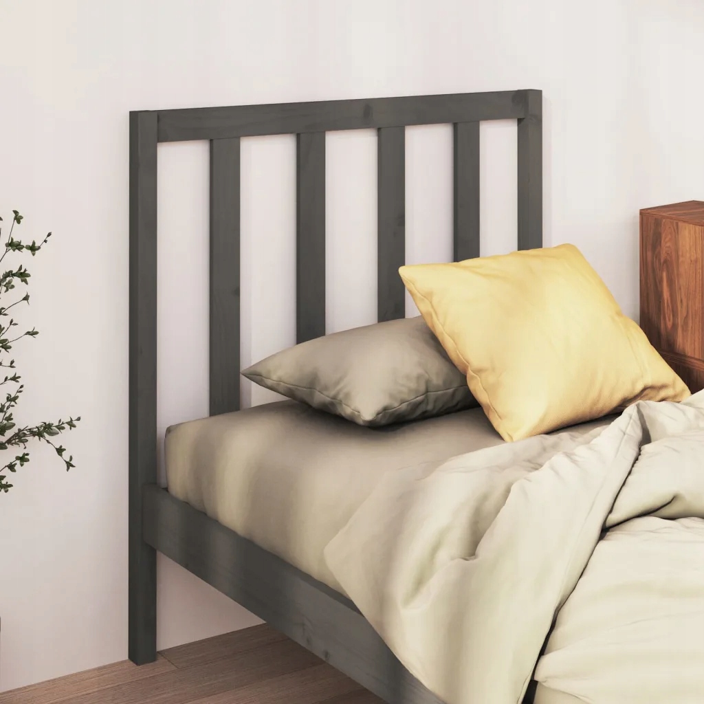 Petrashop Čelo postele šedá 95 x 4 x 100 cm masivní borovice Šedá 822239