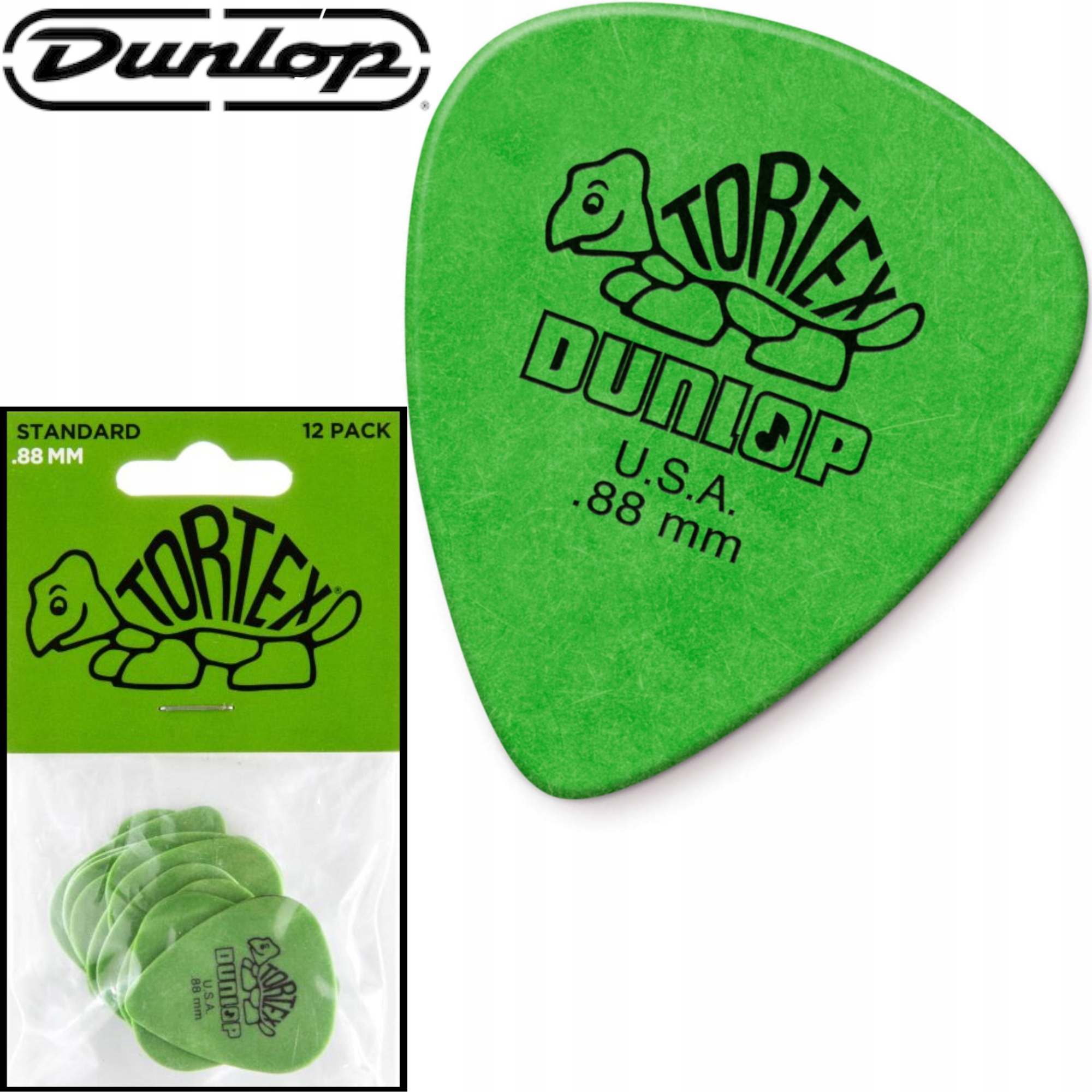 Tortex Standard 0.88 Medium Pack kostka gitarowa 12 sztuk Dunlop