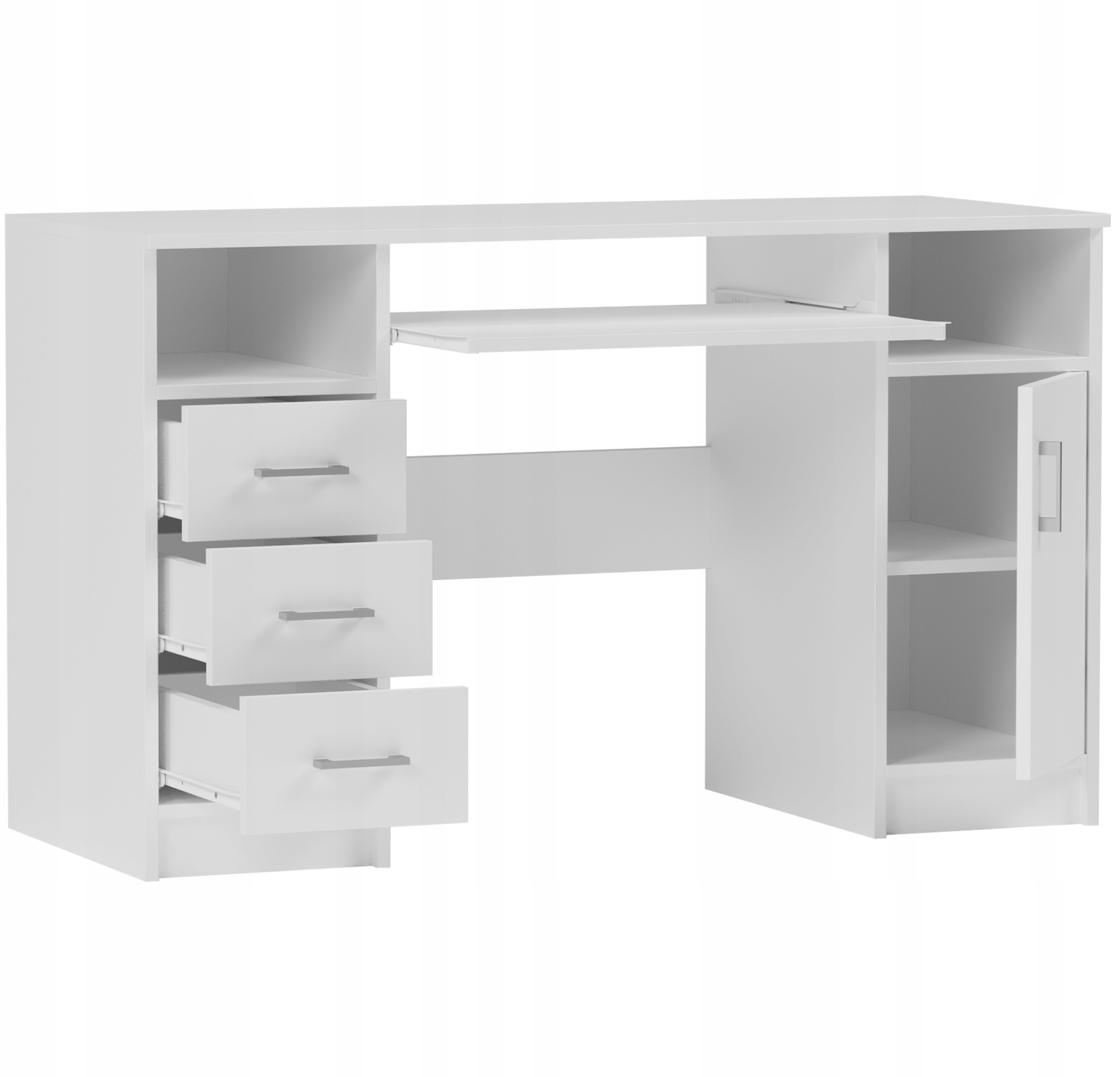 Biurko komputerowe stolik 124cm białe duże N11