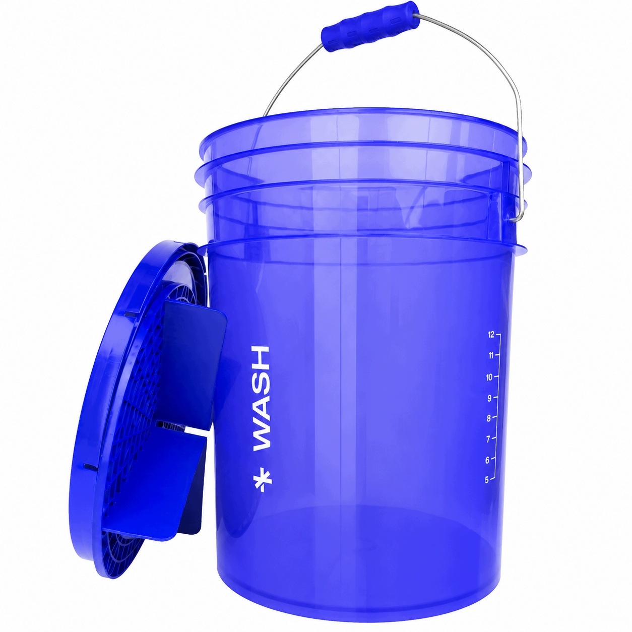 BenBow Wash wiadro 20 L z separatorem niebieskim pokrywa wciskana