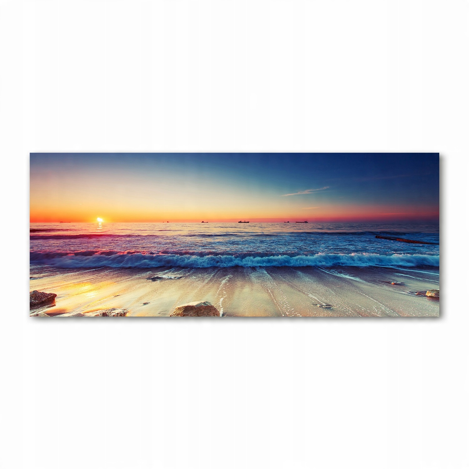 

Foto obraz szkło akryl Wschód słońca morze 125x50
