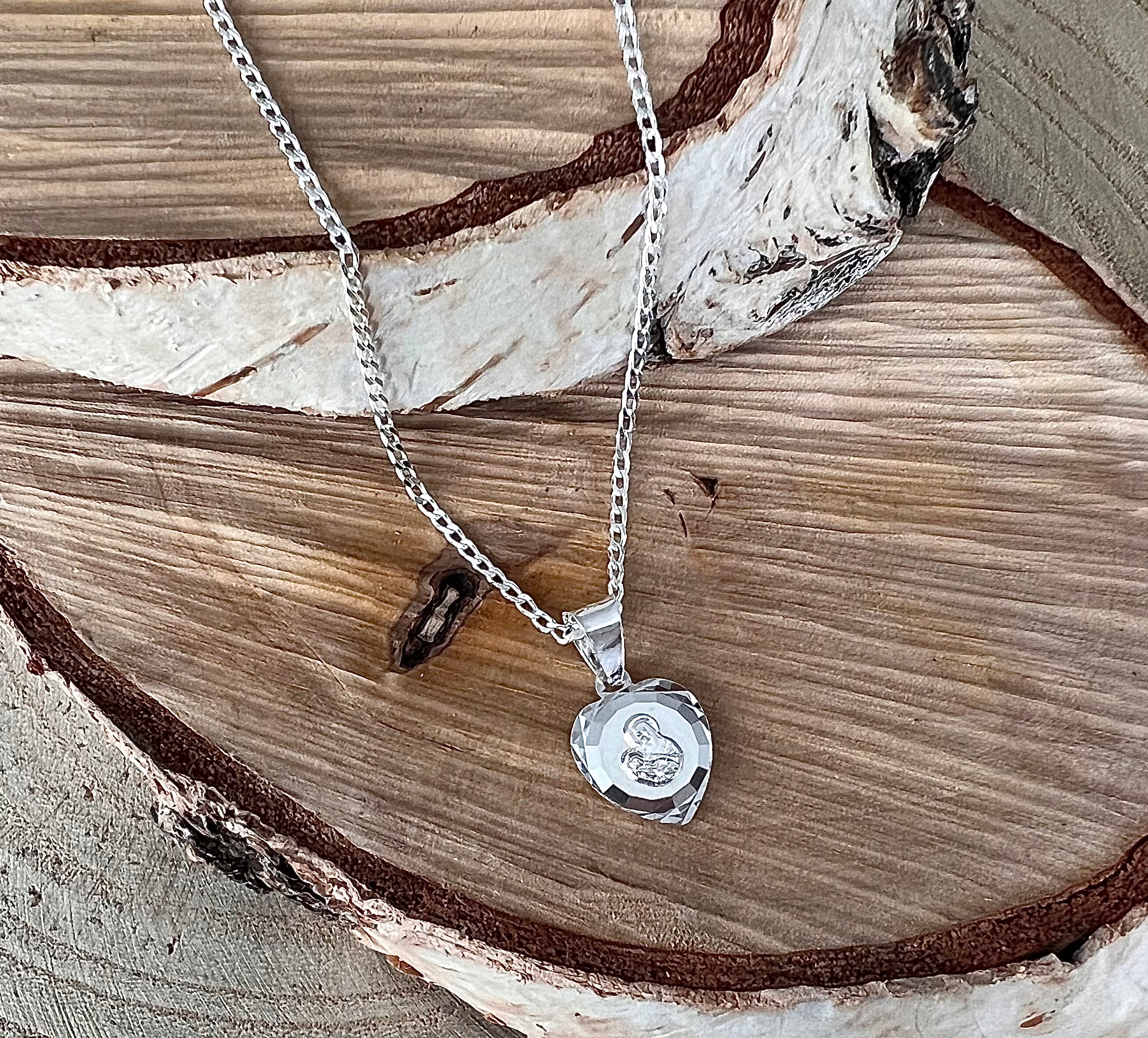 SREBRNY ŁAŃCUSZEK I MEDALIK MATKA BOSKA KOMUNIA CHRZEST BIERZMOWANIE Kod producenta 2E50-440BE