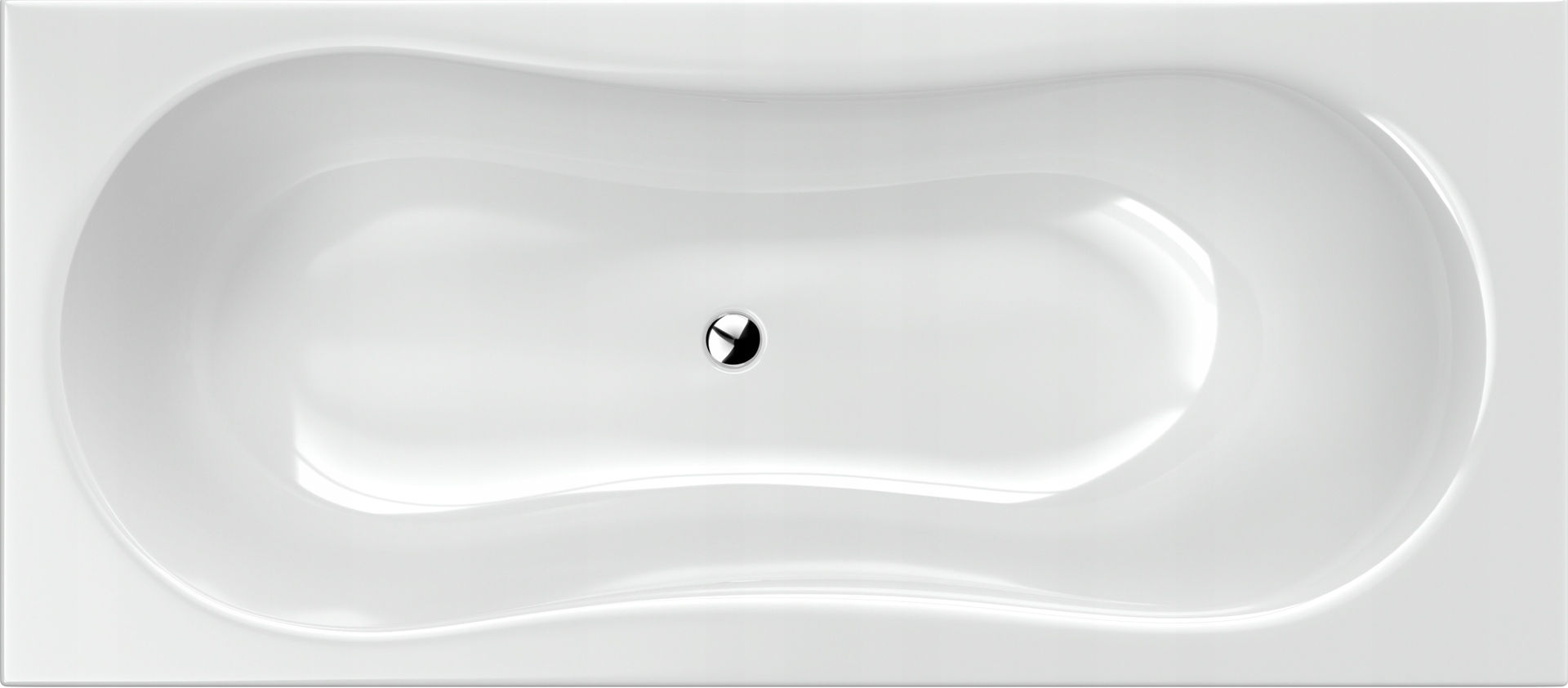 Vana S Sifonem Obdélníková Univerzální Akrylová Bílá Evo 180X80